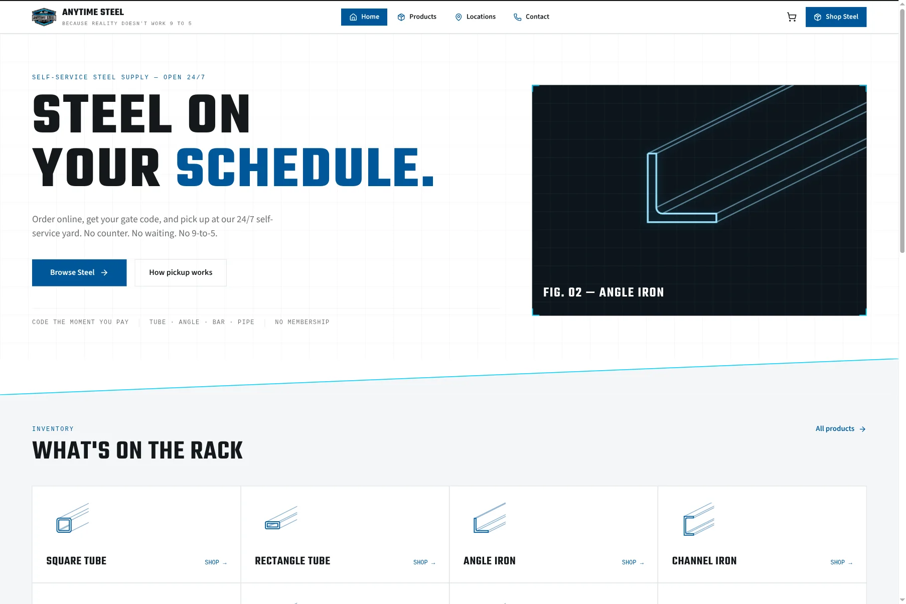 Anytime Steel sneak peek desktop view