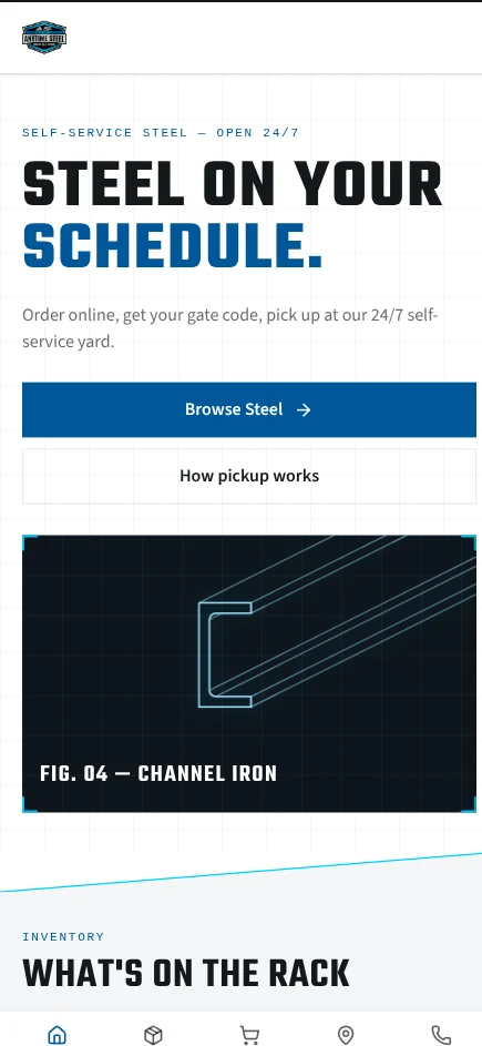 Anytime Steel sneak peek mobile view