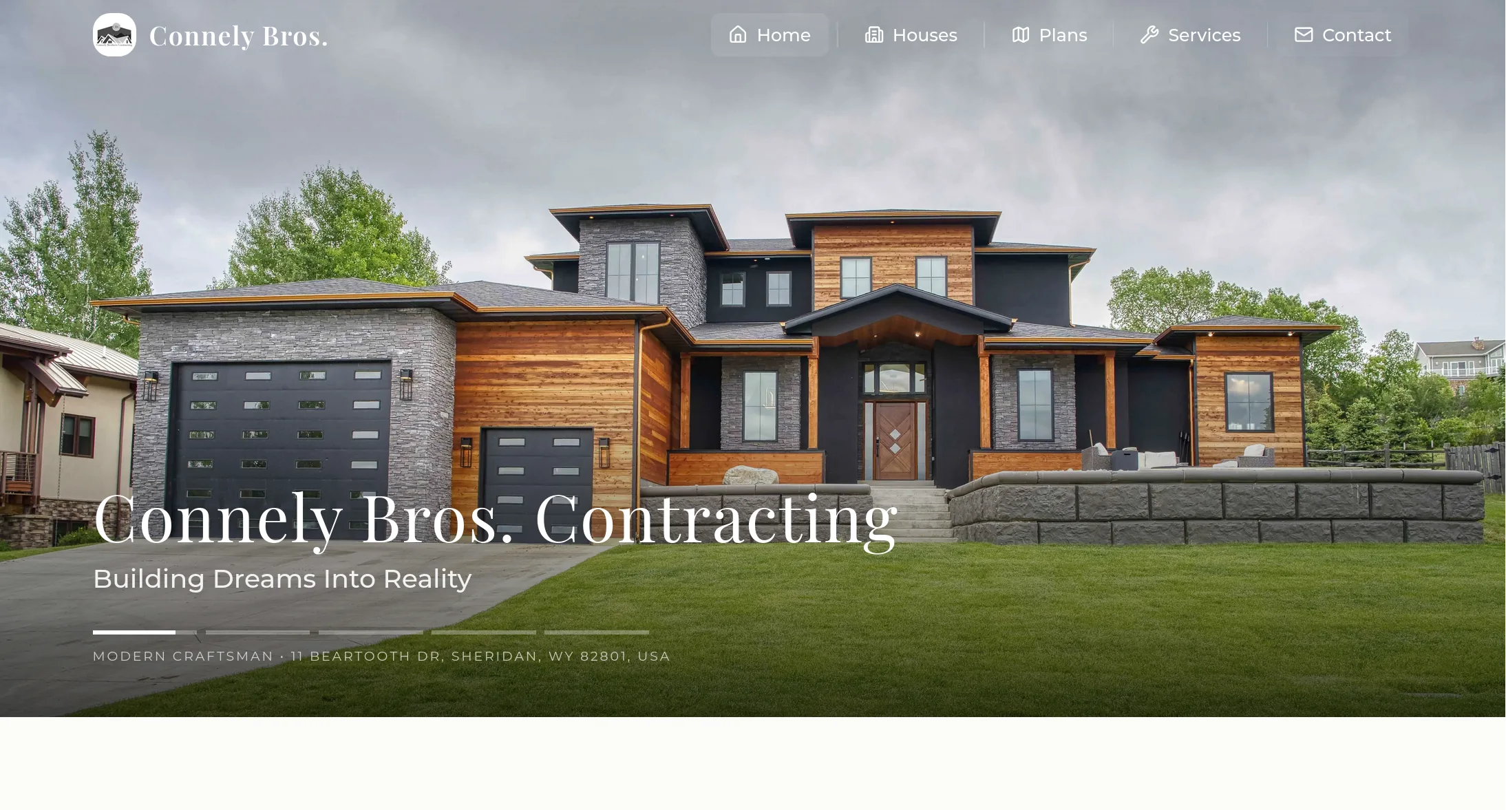 Connely Bros. desktop view