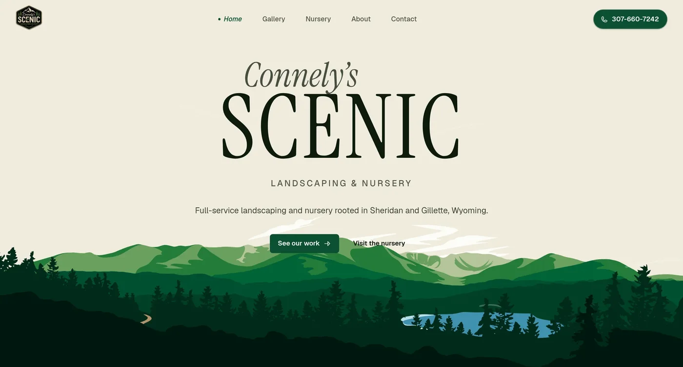 The Connely's Scenic Landscaping & Nursery site
