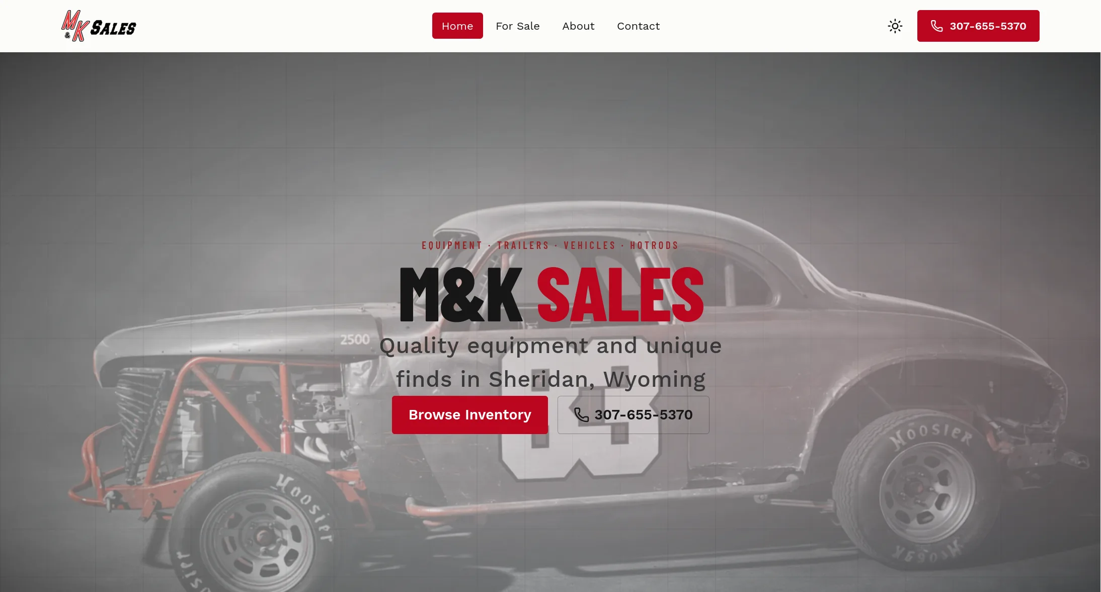 M&K Sales desktop view
