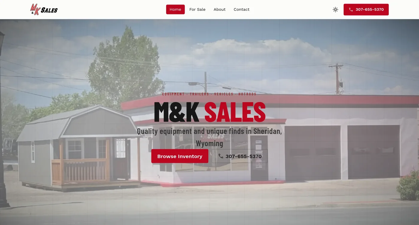 The M&K Sales site